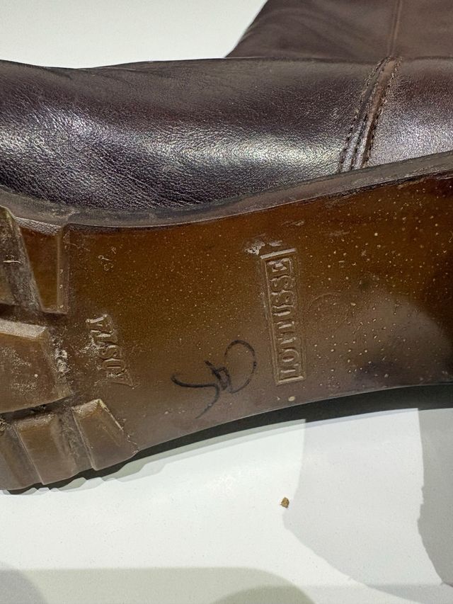 Botas altas de tacón marrones