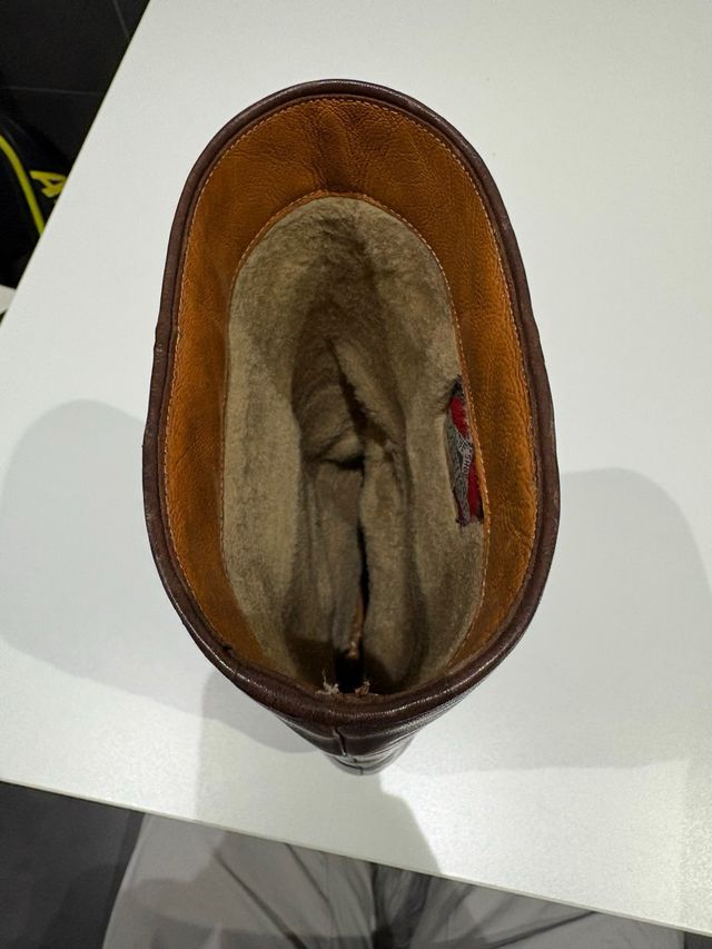 Botas altas de tacón marrones