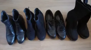 Botas y zapatos negros