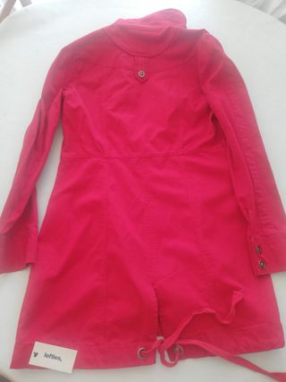 Gabardina Ligera Trench Mujer Roja