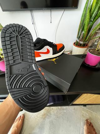Nike Air Jordan 1 Low Naranja Negro Blanco