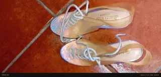 Zapatos transparentes botín cordones talla 36