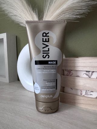 Champú y mascarilla silv Deliplus Cabello Blanco