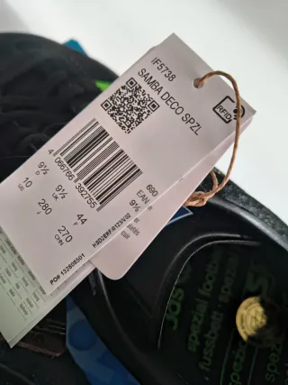 Adidas Samba Spezial Nero/Verde Fluo Tg 44