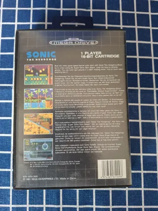 MEGADRIVE SONIC 1 ORIGINAL COMPLETO 
