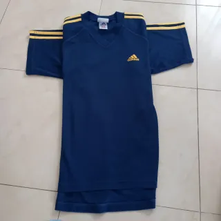 T-shirt Adidas Blu/Giallo Uomo XL Vintage