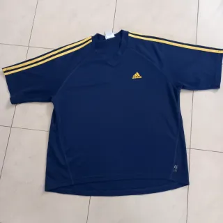 T-shirt Adidas Blu/Giallo Uomo XL Vintage
