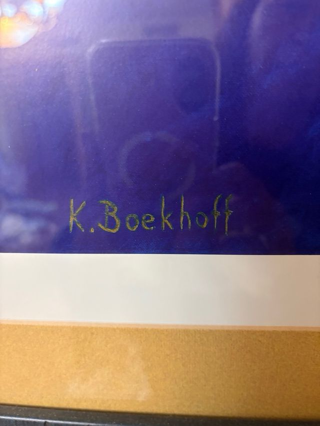 Cuadro Rosa Naranja y Azul