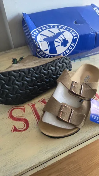 Sandalias Birkenstock Verde/Gris Talla40 - Réplica