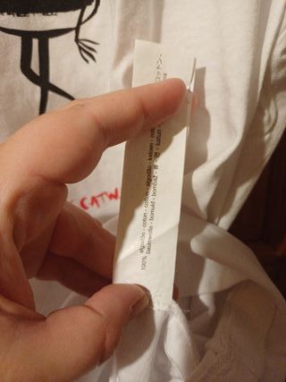 Camiseta Zara Blanca  Dibujo