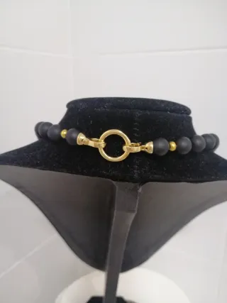 Conjunto Collar y Pulsera Piedras Verdes