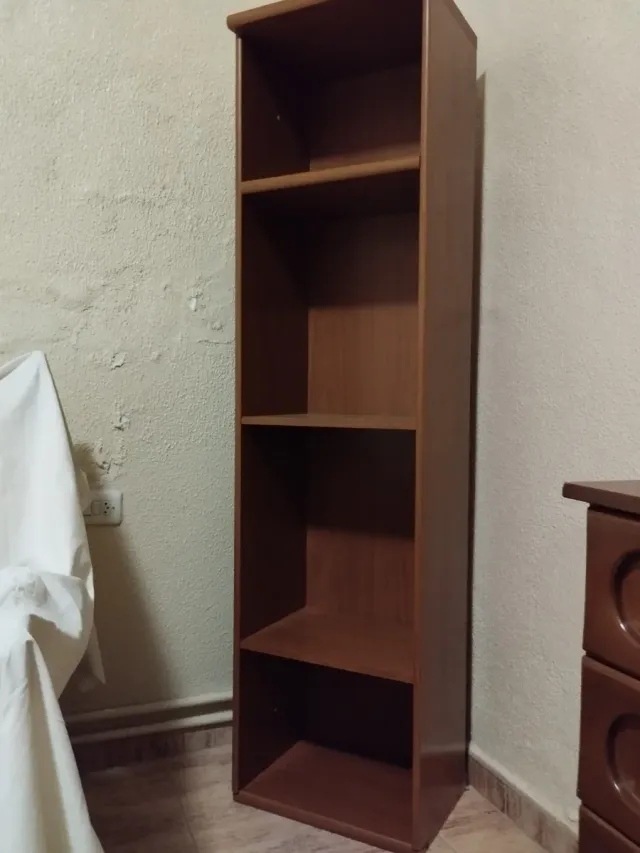 Librería de madera marrón