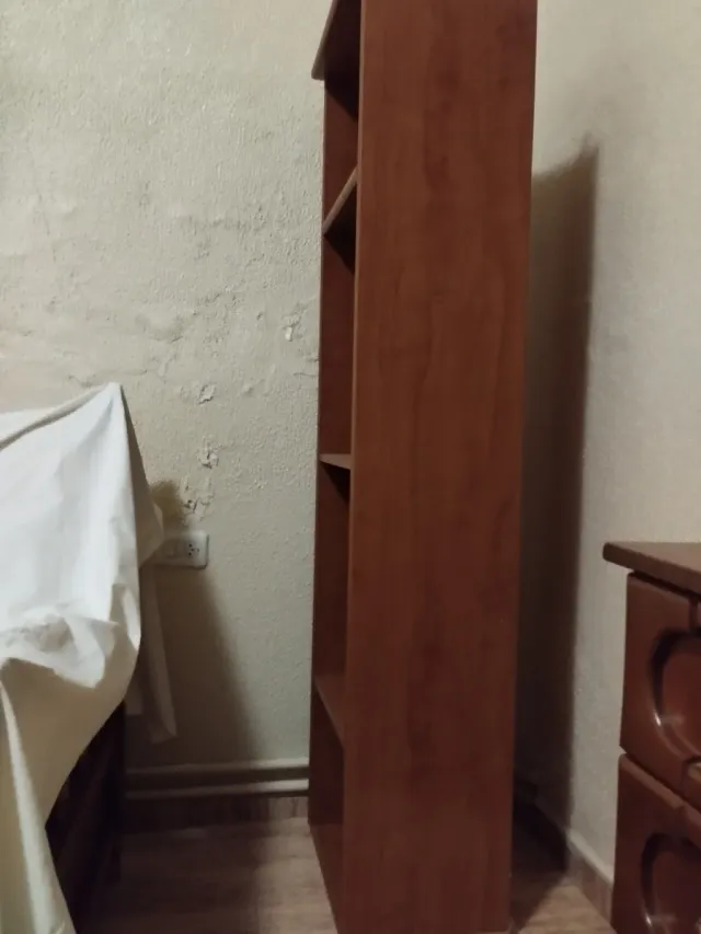 Librería de madera marrón