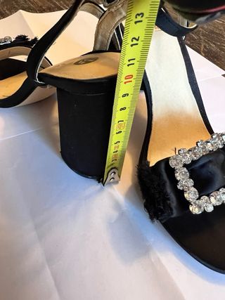 Sandalias La Strada Joya Negro Plata