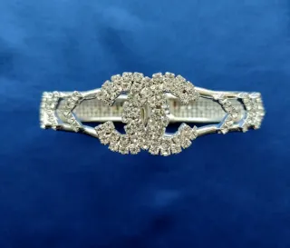 Pulsera Chanel con Cristales Plateada