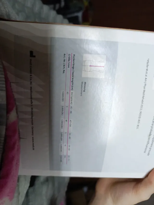 Aparelho ortopédico médio Spinoméd. Tamanho S