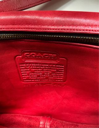 Bolso Coach Vintage Rojo Piel