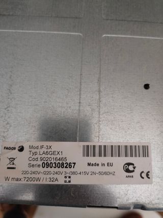 Placa de inducción Fagor