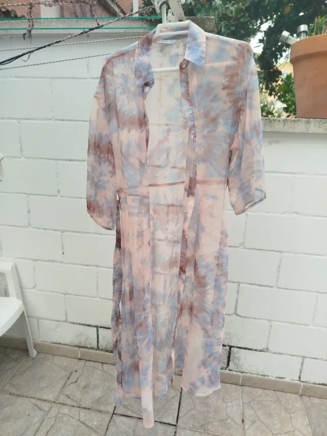 Sobrecamisa larga tie-dye Talla S