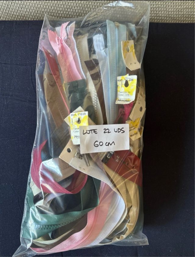 Lote 22 Cremalleras 60 cm