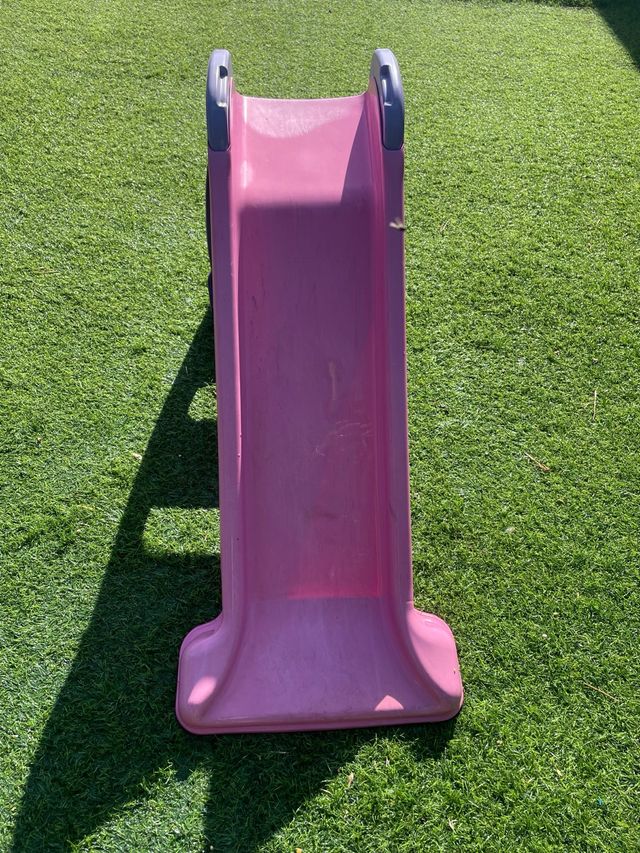 Tobogán infantil plegable rosa