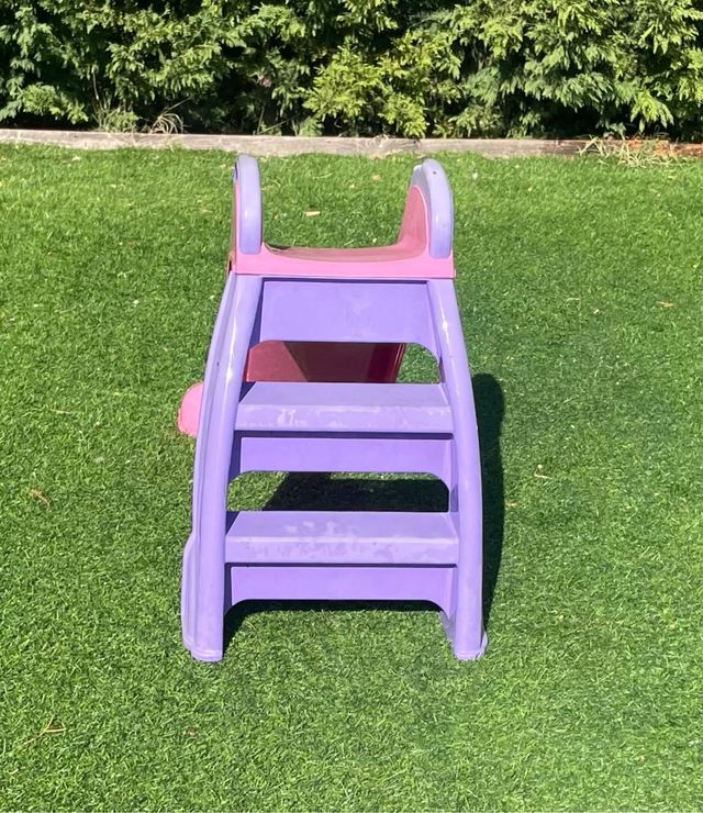 Tobogán infantil plegable rosa