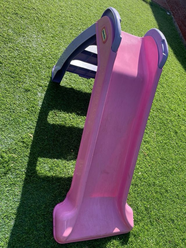 Tobogán infantil plegable rosa