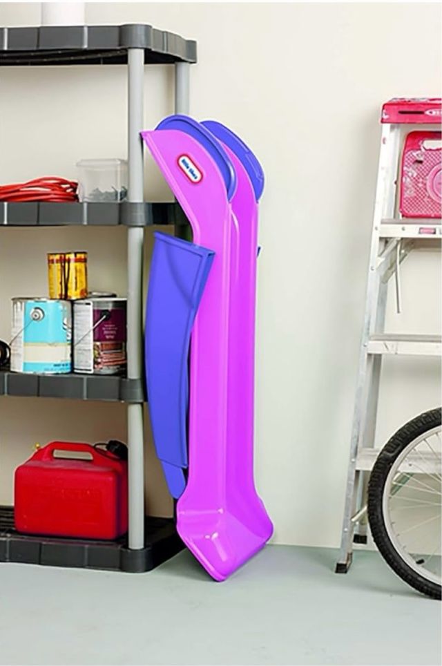 Tobogán infantil plegable rosa