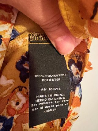 Blusa amarilla floral TAG & RACHEL Talla XXL