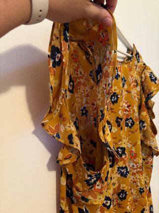 Blusa amarilla floral TAG & RACHEL Talla XXL