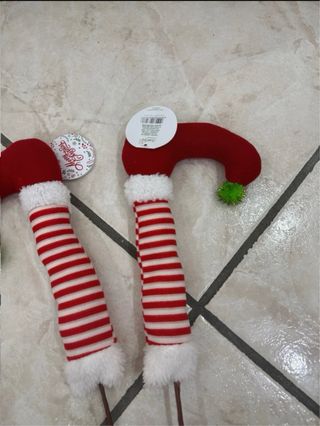 Decorazioni Natalizie Gambe Elfo Natale