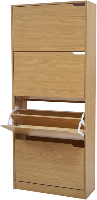 Scarpiera Portascarpe in Legno MDF con 4 Ante Port