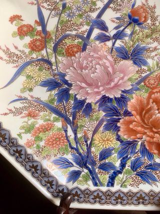 PLATO OCTOGONAL PORCELANA JAPONES TOYO