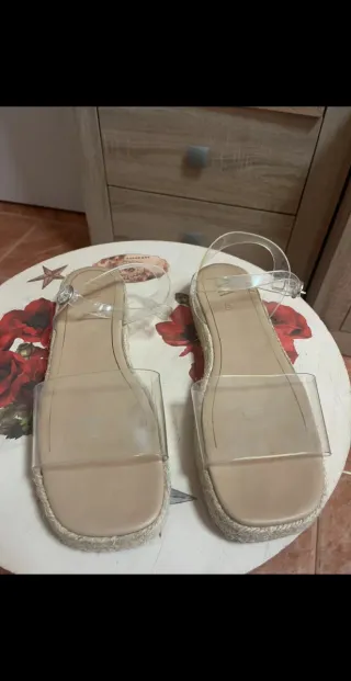 Sandalias Zara Beige Talla 40