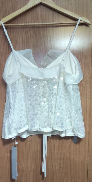 Top tirantes lentejuelas Missguided talla M