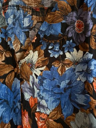Blusa Zara Estampada Flores Manga Larga
