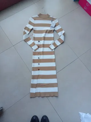 Vestito in maglia a righe tg M