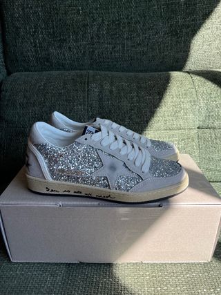 Zapatillas Golden Goose Glitter Gris Talla [Talla]