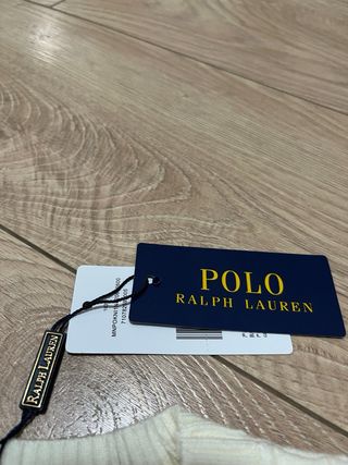 Jersey Polo Ralph Lauren Cable Knit Crema