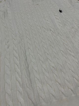 Jersey Polo Ralph Lauren Cable Knit Crema