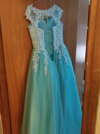 Vestido Quinceañera Turquesa Talla M