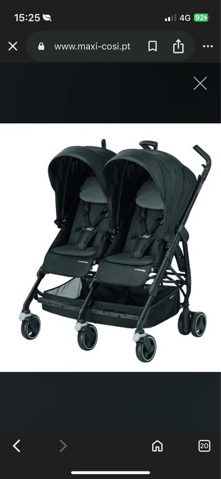 Carrinho de Gémeos + 2 Maxi-Cosi

