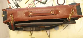 Porta abiti Samsonite verde e marrone