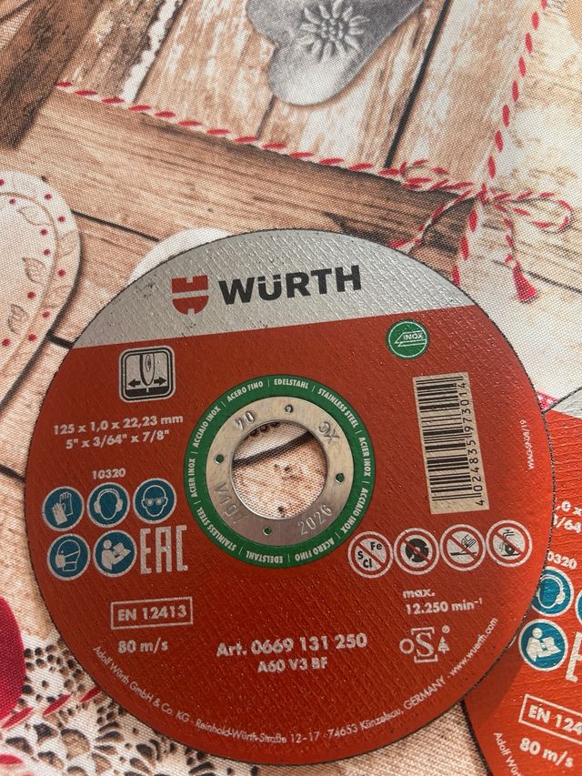 Dischi da taglio Wurth 125mm