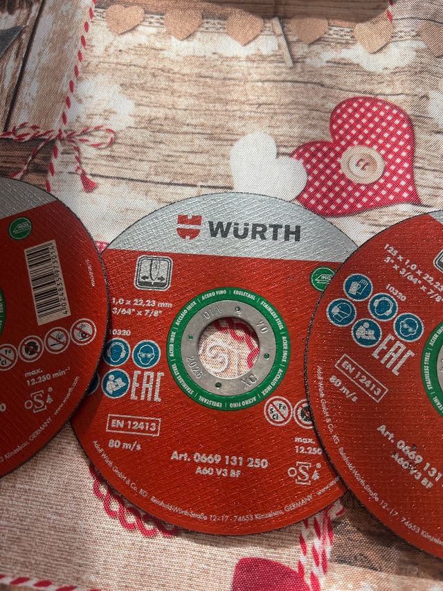 Dischi da taglio Wurth 125mm