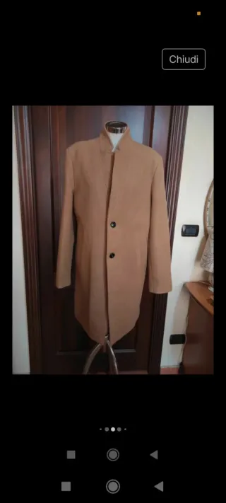Cappotto in panno cammello