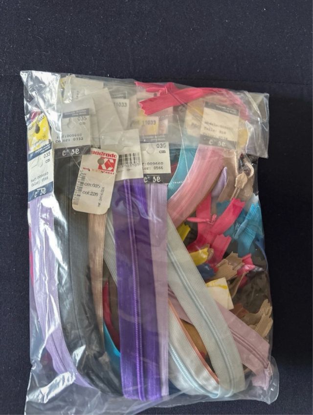 Lote 60 cremalleras invisibles 18, 22, 35cm