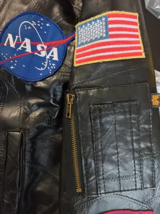 Chaqueta Bomber cuero Alpha Industries Talla L