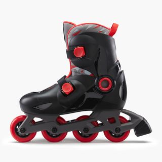 Patines Línea Niños Oxelo Play 5 Negro Rojo