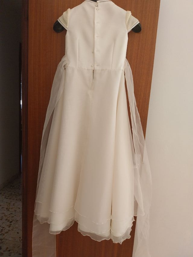 Vestido comunión beige talla XS